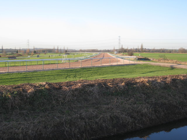View along one of the straights at Southwell Racecourse